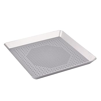 【中古】【未当て嵌める】JJZXD まっ四角の矩形のピザパイのベーキングパン棒ピザホールトレイパンスチールラウンドクリスピークラストピザオーブントレイ穴あき焼き機物の具