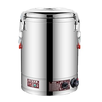 【中古】業務用電気湯沸かし器、ステンレス鋼加熱茶壷断熱バケツ、レストラン飲料ショップパーティー用の大容量ケータリング壷,50L (60L) ()