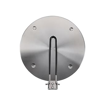 【中古】熱拡散板 インチステンレス鋼熱ディフューザーガラスクックトップ誘導プレートアダプター電気ストーブ用折りたたみハンドル (色 : Silver, Size