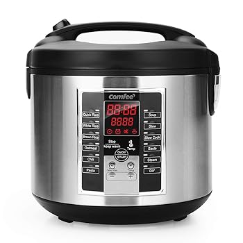 【中古】Comfee MB-M25 20優勝杯（膳立て済み）お役目用デジタル炊飯器、マルチ炊飯器、フードスチーマー、ステンレス鋼スチール写真の押し出し