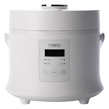 【中古】【未使用】meets 炊飯器 ３合 炊き 一人暮らし 夫婦 三ッ谷電機 GHN-350 玄米 (白 White)