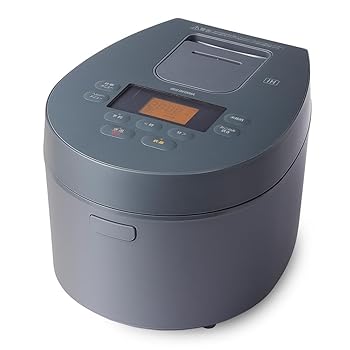 【中古】アイリスオーヤマ 炊飯器 5.5合 IH式 デザインタイプ 50銘柄炊き分け機能 極厚火釜 ヘルシーメニュー 低温調理機能 パン・ケーキ機能 グレー RC-