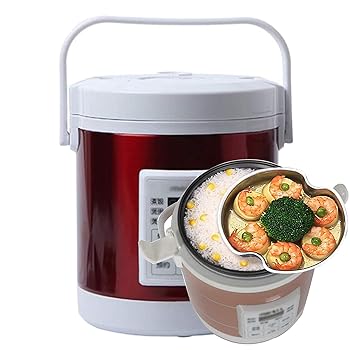 【中古】1.2L車載炊飯器、12v / 24vミニ炊飯器、1?2人用のノン突っ支い棒鍋、膳立てと保温用-トラベルクッカー,B