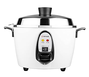 【中古】【TATUNG堅苦しさ売りわたす店 】一緒になる電鍋(明かり釜) 炊飯器 ワット数吊りひも脱着式 外鍋軽銀製【置き目品】 (M, 白)