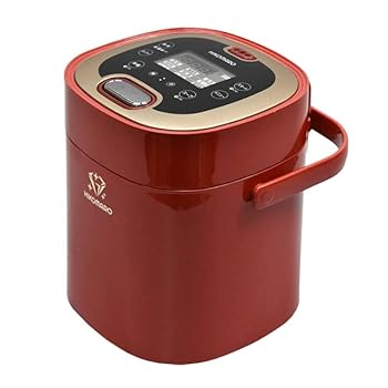 【中古】【未当て嵌める】クマザキエイム 彦摩呂のマルチクッカー 膳立ての珠玉箱 MC-107H 0.5合～2.5 オリジナルレシピブック付き添い人 彦麻呂さん締めくくる (赤いこと)