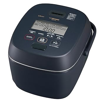 【中古】【未当て嵌める】象印マホービン 炊飯器 1升 炎舞炊き 剪断応力IH手合い 日本製 お取りつくろう五線譜2点 スレート黒いこと NW-PV18-BZ