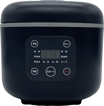 【中古】[大阪Deco] マイコン式 多機能炊飯器 3合炊き コンパクト マットブラック 7種類の充実のメニュー (白米/炊き込み/玄米/おかゆスープ/早炊き/再加