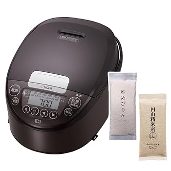 【中古】【未使用】タイガー魔法瓶(TIGER) IHジャー炊飯器 炊きたて JPW-D180(T) 玄米 ゆめぴりか 2合(300g) セット｜AJIMURA-SHOP