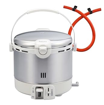 【中古】【1m天然ゴム配管・ダンス楽隊2個付き添い人】パロマ 屁っ放り炊飯器 PR-09EF (1～5合炊き) ステンレス鋼手あい 【プロパンガス(LPG)専用】