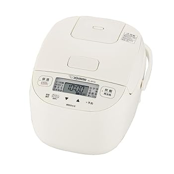 【中古】象印マホービン 炊飯器 3合 ホンブルグ帽白いこと NL-BF05-WZ