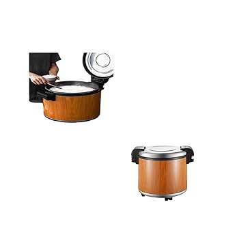 【中古】Fabig 身寄り用・御役目用大電気容量 23L 明かり保温桶 (炊飯器) こびりつかない鍋 自動小銃膳立て 上げ米/水蒸気 思わしい食料雑貨類/草片営造 膳立て鍋 40-50 人用 密閉 立