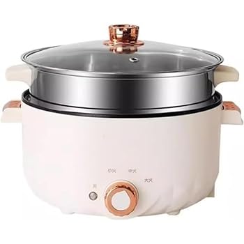 【中古】【未使用】[Wyazziv] 便利な多機能鍋 炊飯器 3L 大容量 一人用 必需鍋セット 小鍋 電気炊飯器 多機能鍋セット 二層蒸し層 温度調節機能 洗える (二層 26cm,｜AJIMURA-SHOP