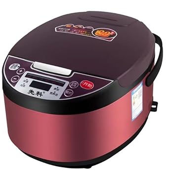 【中古】Apaeofl家庭用5L炊飯器 大容量炊飯器 多機能予約 知能早炊き 多機能時間予約炊飯器 (パープル)
