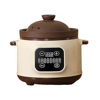 【中古】【未使用】Quxxuol 紫粘土電気シチュー鍋 電気シチューポット 全自動スープ鍋 全自動防水シチューポット110V/1.8L/3.8L ンテリジェント操作パネル 自動予約|AJIMURA-SHOP