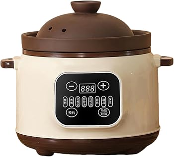 【中古】Guyyelt 紫粘土電気シチュー鍋、電気煮込み鍋、調理鍋用電気 110V 大容量1.8L/3.8L 簡単調理 保温モード 6つの煮込み機能 コンパクトな分割設計|AJIMURA-SHOP
