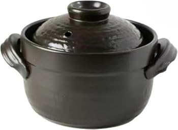 【中古】【未使用】炊飯器 - IH対応 ブラックエナメルメタル 3カップ容量 | IHおよび直火オーブン対応 | 木製しゃもじと三角形の鍋つかみ付き (S)