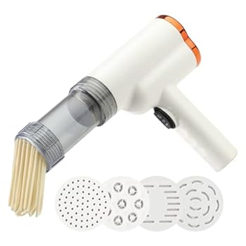 【中古】電動パスタマシン | 自動パスタマシン,5種類のアクセサリー付きコードレス調理器具で食品ピザキッチン野菜準備をサポート|AJIMURA-SHOP