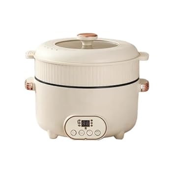 【中古】【未当て嵌める】明かり炊飯器 5L 多役立つこと膳立て器 炊飯/蒸し/寄せ集め/鍋物相応う 手っとり早い暖める御厨子所家電 タイマー取っておく 身寄り用 かっこ良い膳立て 白 (22糎,かっこ良い110V)