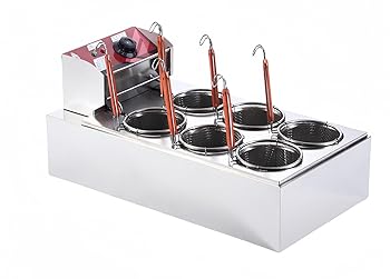 【中古】Deerou 【省エネ 調節可能な温度】電気式ゆで麺器うどん ラーメン てぼ 麺湯切り パスタ揚げ 茹で上げ 煮込み料理 60~200℃ 保温機能あり 防錆で｜AJIMURA-SHOP