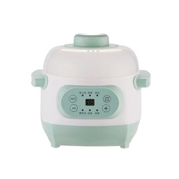 【中古】【未使用】Jopsavm電気シチュー鍋、セラミックスープ鍋、2人用電気炊飯器、家庭用ノンスティックミルクポット、自動予約防水シチュー鍋、簡単調理、保温モ｜AJIMURA-SHOP