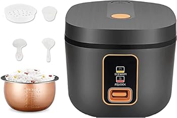 【中古】蒸し器ノンスティックインナーポット付き添い人かっこ良い田の実炊飯器1?8人用の米と蒸汽船の思わしい食料雑貨類と蔬菜、幽々たる薄墨色、3.8L 炊飯器-キッチン家電