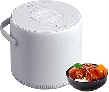 【中古】【未使用】2Lミニ電気炊飯器サーマルランチボックスポータブルミールサーマル加熱食品容器＆暖かい、白、白