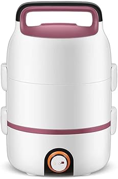 【中古】灯し火晩ご飯ボックス席2Lミニ炊飯器と蒸気船3レイヤーセルフクッキングフードヒーターホームオフィススクール旅する用のステンレススチールボウル付き添い人