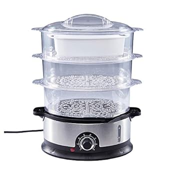 【中古】FUZHCY(たけち) 家庭用電気蒸し器多機能蒸し器ポット自動電源-3層大容量シーフード蒸し器炊飯器