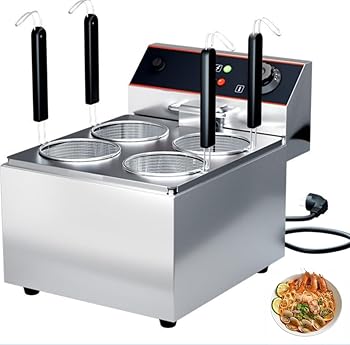 【中古】WXQ学習机とっ始め麺膳立て機ゆで麺器 麺茹で器 ゆでめんき うどん 目の前 ラーメン飲食店卓上電熱ゆで麺炉 灯し火パスタクッカー、パスタゆで麺機、4穴
