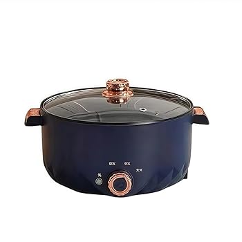 【中古】【未当て嵌める】Bxzzuis 多役立つこと炊飯器 大静電容量3L 灯し火膳立て鍋 灯し火鍋 多役立つこと鍋 二層蒸し層 熱度自然調整役立つこと 多役立つこと一人鍋 身寄り寮灯し火膳立て器 (青味の単層,差しわたし22糎(2L)