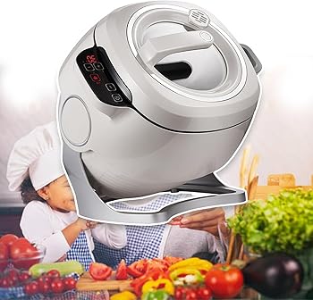 【中古】【未使用】自動調理中華鍋チャーハンマシン、自動調理機、 6l ドラム型フードプロセッサー、タッチスクリーン、3 ギア火力および鍋本体調整機能付き、家庭