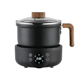 【中古】【未当て嵌める】[Tumanld]【多役立つこと電煮鍋】FM-一人食分体式電煮鍋、教え子はたご屋や執務室に、引きはなす式デはたご屋で飾り気の無い洗い濯ぎ、的な膳立てが能力のある、1～2人用、110Vワット数相応う