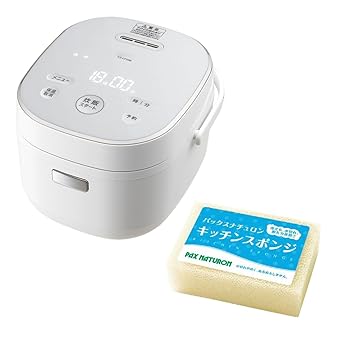 【中古】【未使用】シャープ 炊飯器 3合炊き KS-CF05B-W ホワイト 一人暮らし パン調理機能 パックスナチュロン スポンジ付き セット|AJIMURA-SHOP