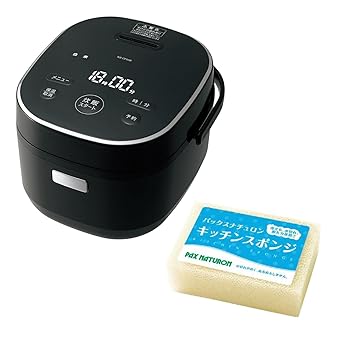 【中古】シャープ 炊飯器 3合炊き KS-CF05B-B ブラック 黒 一人暮らし パン調理機能 パックスナチュロン スポンジ付き セット