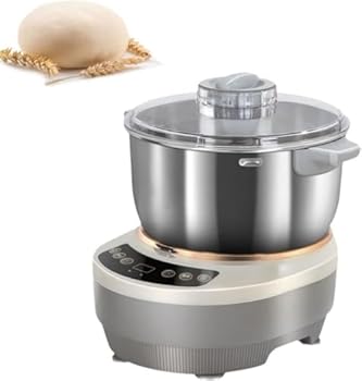 【中古】【未使用】生地をこねたり発酵させたりするためのステンレス製のポット、扇形の刃、デザート、ピザ、パスタ作りに便利で家庭で使いやすい (5L)
