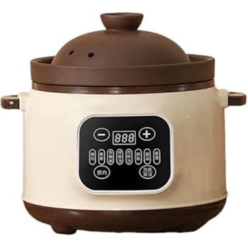 【中古】【未使用】YOULINES 紫陶電気炊飯器 110V 大容量1.8L/3.8L 電気土鍋 健康料理 予約と保温モードあり 省エネ電力 立体的に均一加熱 6種類の煮込み機能 スロ｜AJIMURA-SHOP