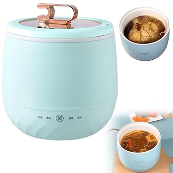 【中古】Smart Mini Rice Cooker, 2024 Upgrade Multifunctional Electric Mimi Cooker 6 インチ 1 Non-Stick Clay Wok With Lid Mini Hot Pot Electric Mini