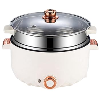 【中古】【未使用】Quxxuol多機能炊飯器 大容量 小鍋 多機能炊飯器セット 蒸気層付き 温度調節機能付き 取り外し可能 多用途 一人鍋 家庭用 業務用 (ホワイト,二重 9,362円