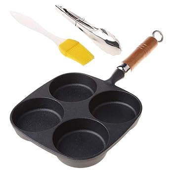 【中古】【未使用】GANYKQ 4穴バーガーエッグ パンケーキメーカー フライパン 朝食|AJIMURA-SHOP