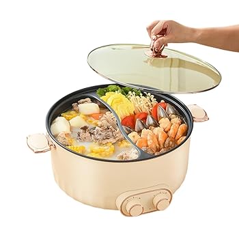 【中古】【未使用】Vifxucy 炊飯器/多機能炊飯器/両面鍋/分割付き/別鍋/多機能炊飯器/6L大容量/分割蓋付き/取り外し可能/炊飯器/過熱保護/キッチンホーム/多機能調｜AJIMURA-SHOP