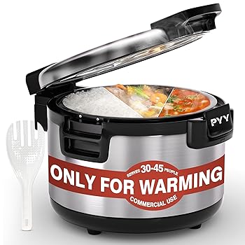 【中古】PYY 業務用ライスウォーマー 18クォート/100カップ ポータブルフード\u0026ライスウォーマー (炊飯器ではありません) ステンレススチール外装 ノンス