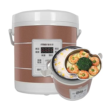 【中古】【未使用】1.2L車載炊飯器、12v / 24vミニ炊飯器、1?2人用のノンスティック鍋、調理と保温用-トラベルクッカー,A