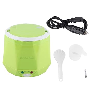【中古】【未使用】Cerlingwee 1.6Lカー炊飯器、 24V 140W トラベル炊飯器 ノンスティック 電気蒸し器 2人用、 暖かく保つ ミニ炊飯器 車用トラックRVトラベル(緑)