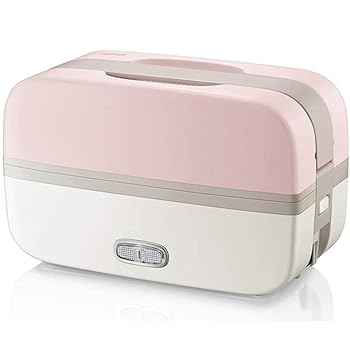 【中古】【未使用】電気暖房弁当箱、2層1.0リットルミニ炊飯器ポータブル炊飯器、ステンレス製お弁当箱、ホットフードウォーマー、オフィススクールや家庭での使用
