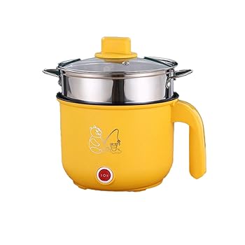 【中古】多機能炊飯器、1.8 L炊飯器、快速麺炊飯器、蒸し棚付きミニ蒸し器、べたつかない鍋、麺、卵、餃子、スープ、おかゆに適しています 黄色｜AJIMURA-SHOP