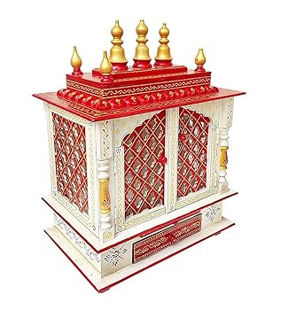 【中古】【未使用】Devyom 木製テンプル/ホームテンプル/プージャマンディール/プージャマンダップ/テンプル ホームアート&クラフト用 (K-5NE)|AJIMURA-SHOP