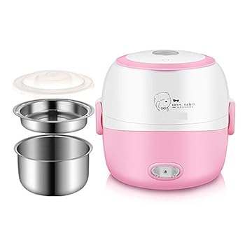 【中古】ミニ炊飯器電気弁当箱ポータブル熱加熱食品汽船調理容器多機能電気炊飯器 (Color : Pink)｜AJIMURA-SHOP 11,499円