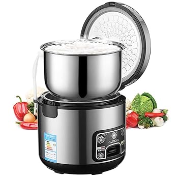 【中古】【未使用】FUfIzU 電気炊飯器、304ステンレス鋼のノンスティック内釜、ステンレス鋼の調理/保温機能、220-240V英国/EU電源,4L