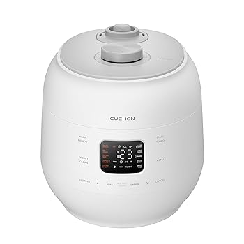 【中古】【未使用】CUCHEN CRS-FWK0640WUS | 自動デュアル加熱圧力炊飯器 6カップ (未調理) (1.14クォート): 6人分/1回分 | 高/非圧力 | トリプルパワーパッキング