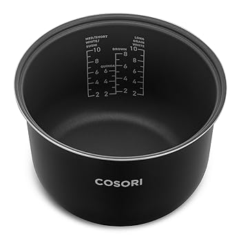 【中古】COSORI 5-Quart Rice Cooker Inner Pot Non-Stick for 10 Cup Uncooked CRC-R501- KUS Rice Cooker Only, 6-Layer, CRP-R501IP-KUS その他-家電